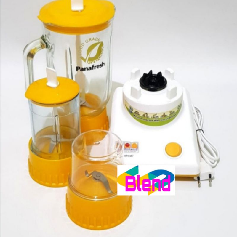 Panafresh Blender 3 in 1 -986- Gelas KACA Chopper Bumbu Kering-Basah