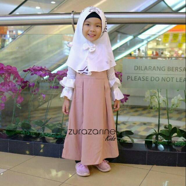 HARUKA DUSTY CREAM GAMIS SET by ZURAZARINE KIDS