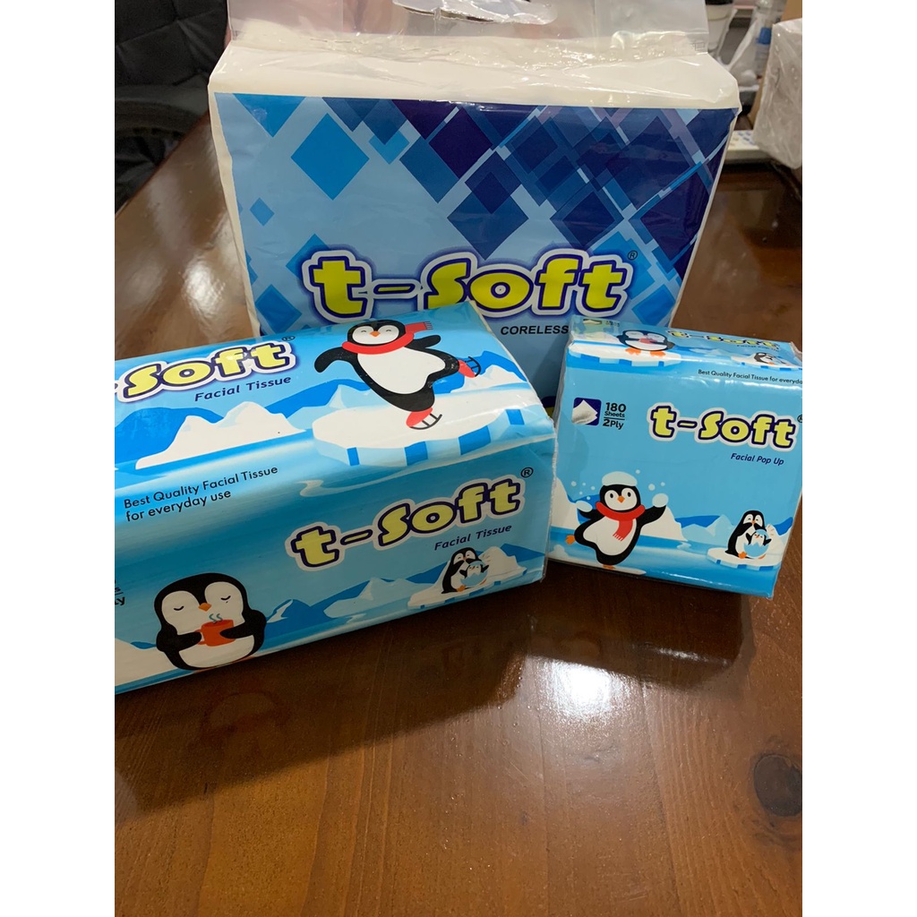 TISSUE T-SOFT BERBAGAI MACAM VARIASI PREMIUM LEMBUT 170 SHEET, 250 SHEET, 10 ROLL [SWEETSPACE]