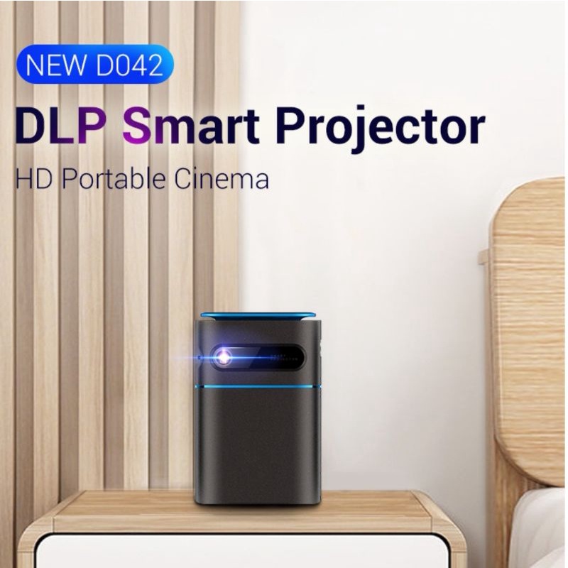 Proyektor Mini projector proyektor 2022 D042 Wireless Mobile Smart Video Wifi Micro Full HD 1080P LED Home Theater Android 9 Mini Pocket Portable DLP 4K Projectors