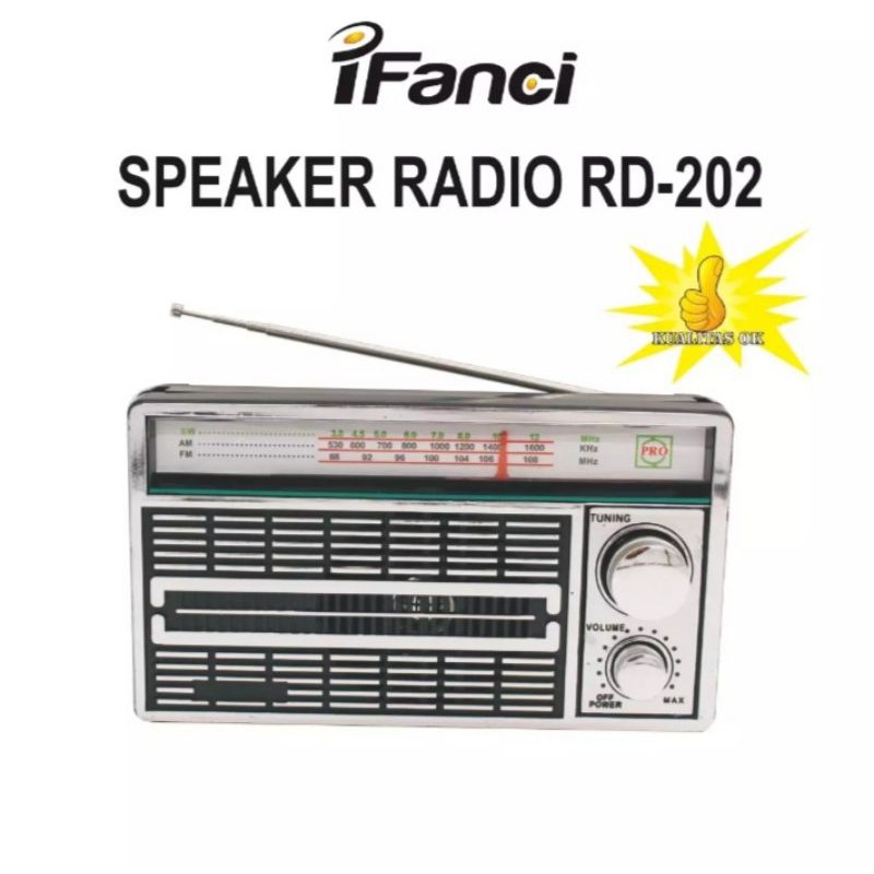 Radio Jadul IFANCI RD-202 Speaker Bluetoot FM/AM/SW