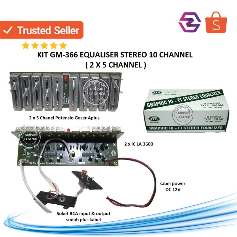 Kit Equalizer 10 Channel Stereo GM 366