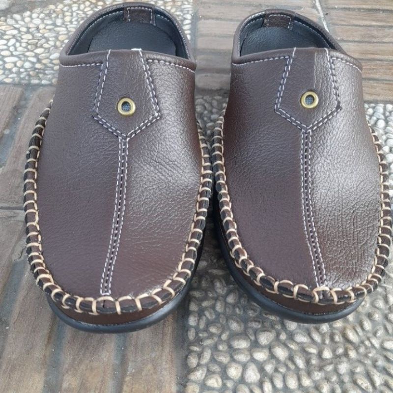 sepatu slop rajut pria // sepatu slop rajut mata ikan