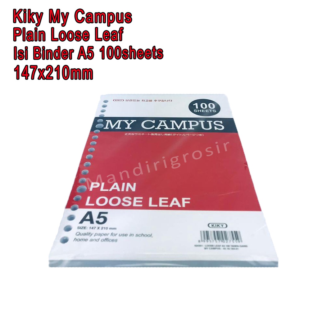 Isi Binder A5 *My Campus * 147x210mm * 100sheets