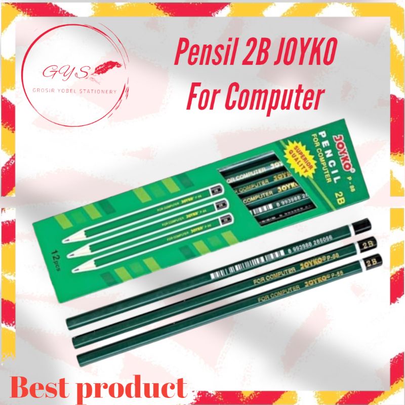 

Pensil / Pencil 2B Joyko P88 hijau (pack-12pcs) pensil Ujian komputer