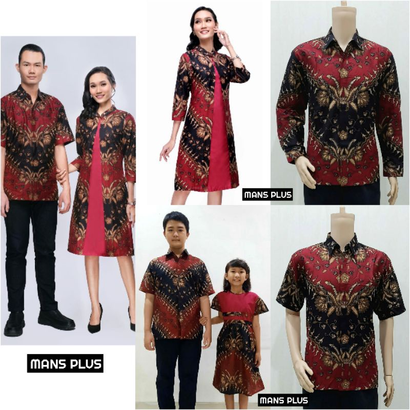 Dress Wanita Jumbo Batik Modern 4L-5L Atasan Tunik Big Size Seragam Batik Kantor Wanita DHL-Mrh