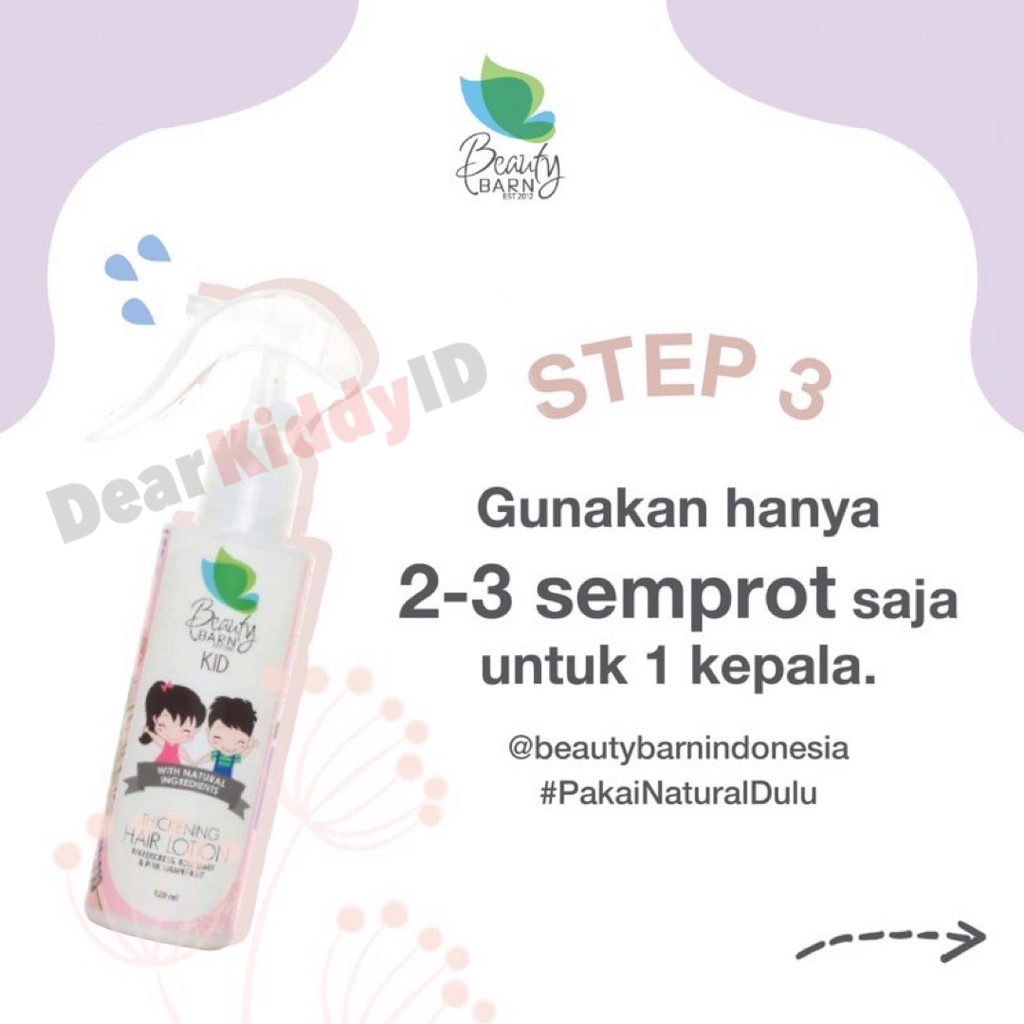 Beauty Barn Kids HAIR LOTION ORGANIC / Lotion Rambut Anak Beauty Barn 60ml 120ml Refill
