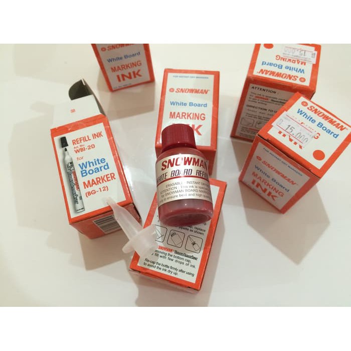 

Jual Snowman Refil Tinta Spidol White Board BG 12 Merah Diskon