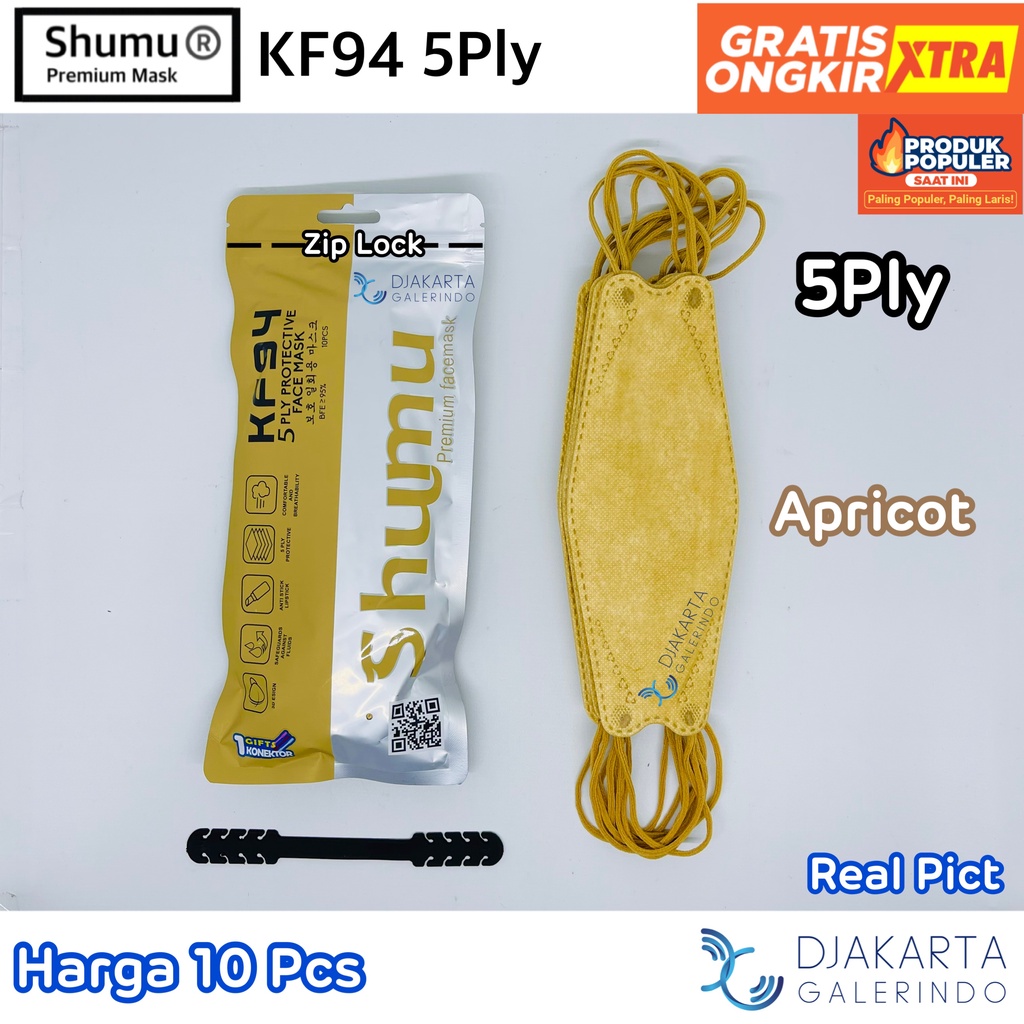 Masker SHUMU KF94 5Ply Original KEMENKES isi 10pcs