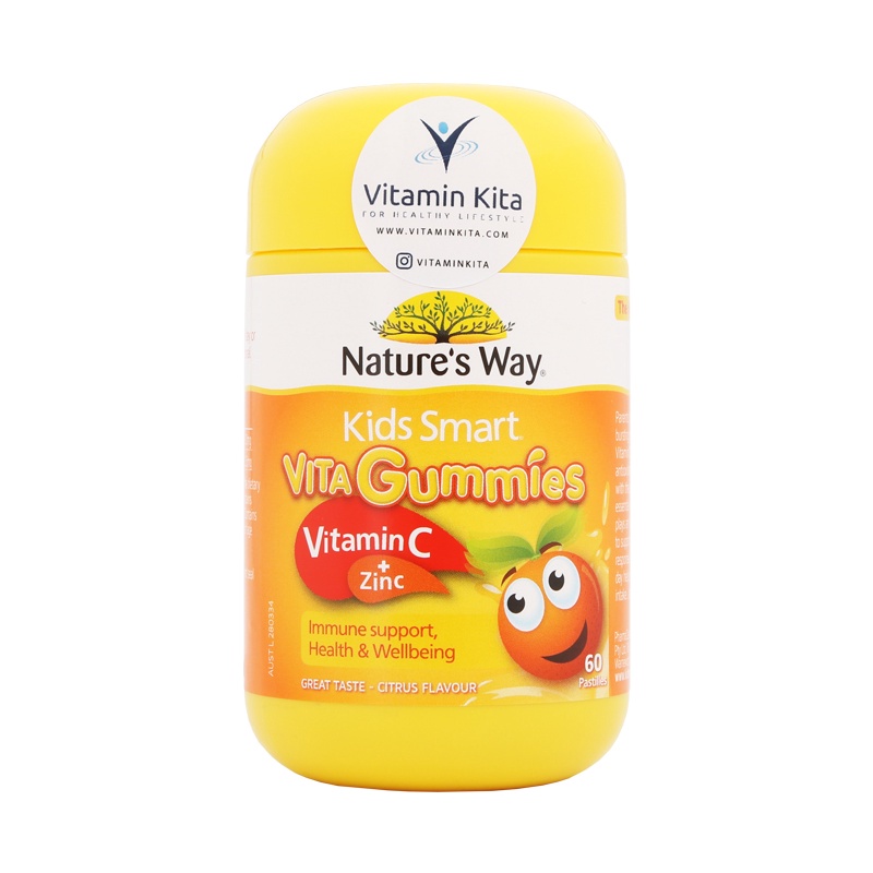 NATURE'S WAY KIDS SMART VITA GUMMIES VIT C + ZN 60 BPOM/ IMPORT | Natures Way Vitamin C Zinc Anak Kunyah