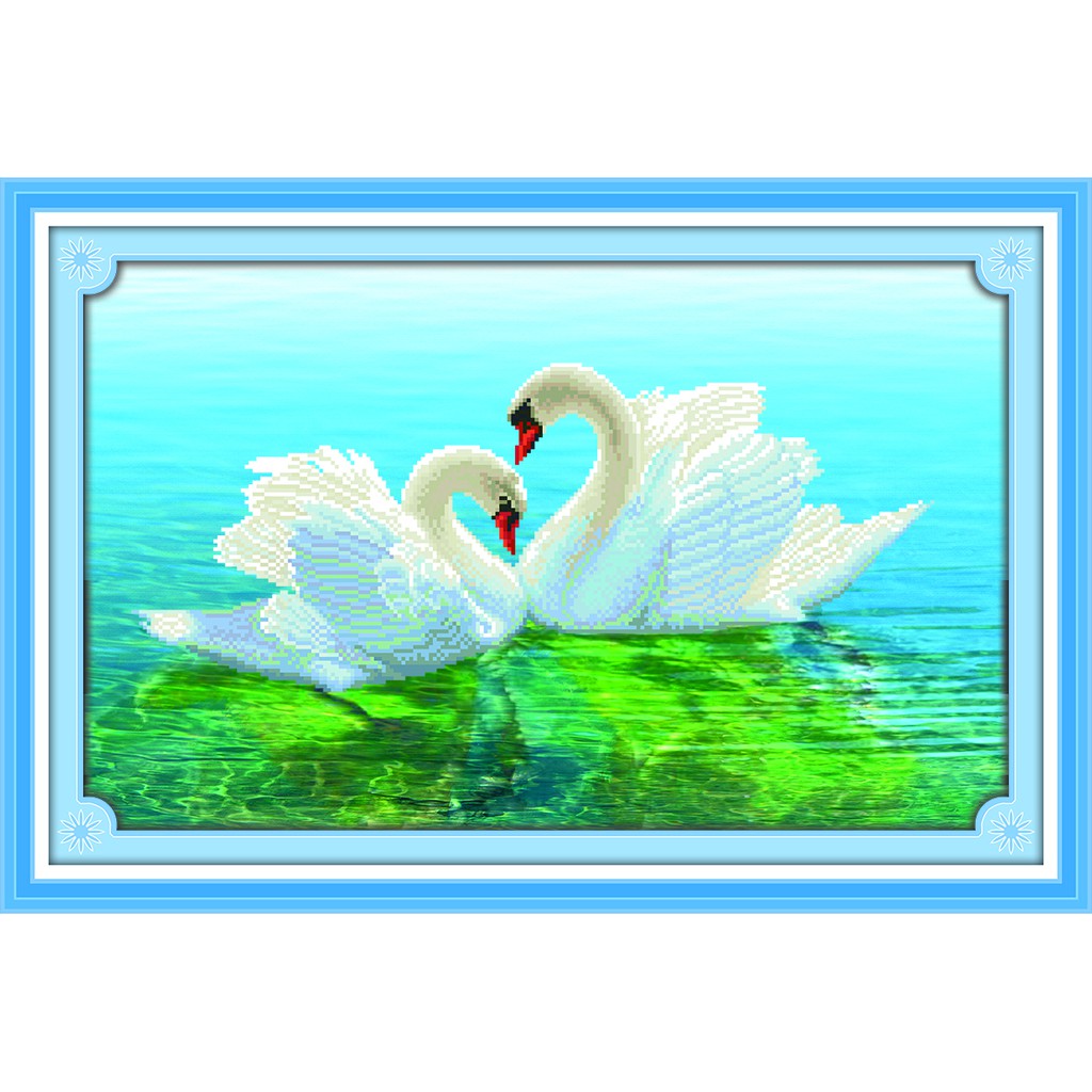 Paket DIY Craft Diamond Painting Y5137 Angsa Swan Danau