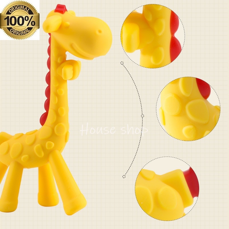 HS-0028 Mainan Gigitan Bayi Model Jerapah - Teether Giraffe - Gigitan Jerapah BPA FREE