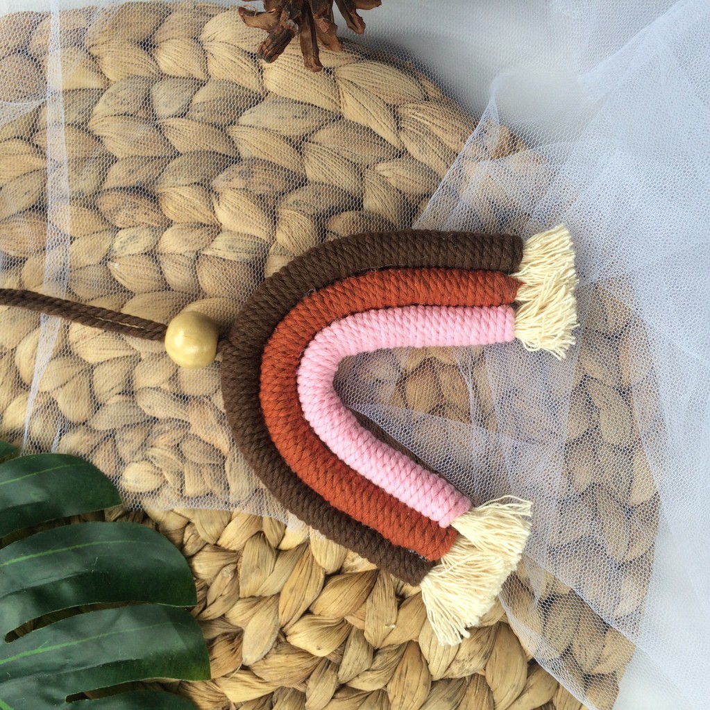 Rainbow Macrame Hanging/Hiasan macrame/Hiasan dinding/Gantungan macrame
