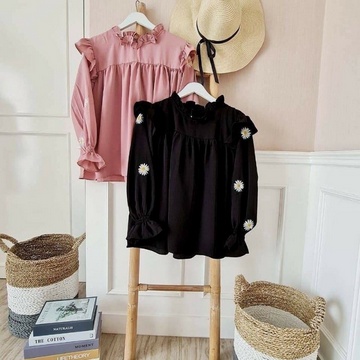 ilook | Ezra Daisy Blouse | Blouse Bordir Daisy | Bahan Creap - Fit to L-2