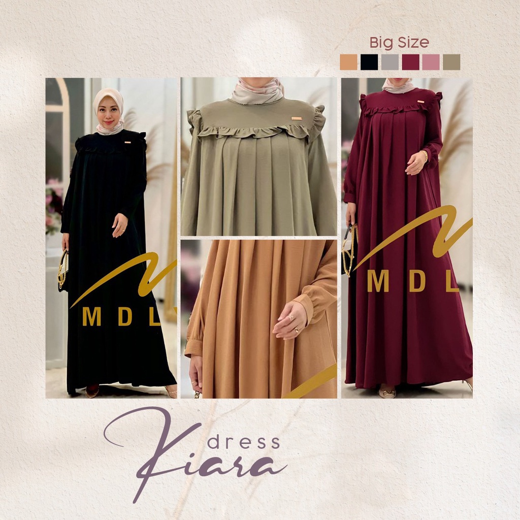 Fashion Muslim Terbaru Baju Gamis Jumbo Wanita Dress Big Size Syari Muslimah Dress Casual Mdly Gold 