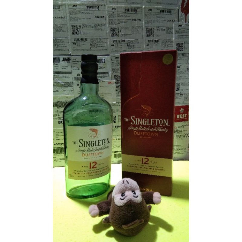 botol bekas miras kaca The Singleton original