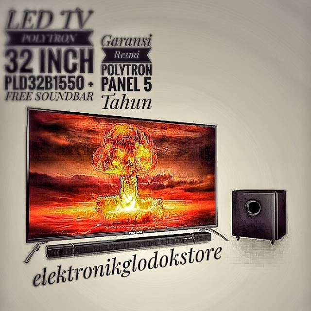 Led Tv Polytron 32 Cinemax Soundbar Pld 32b1550 Pld32b1550 Loudness Control Big Bas Shopee Indonesia