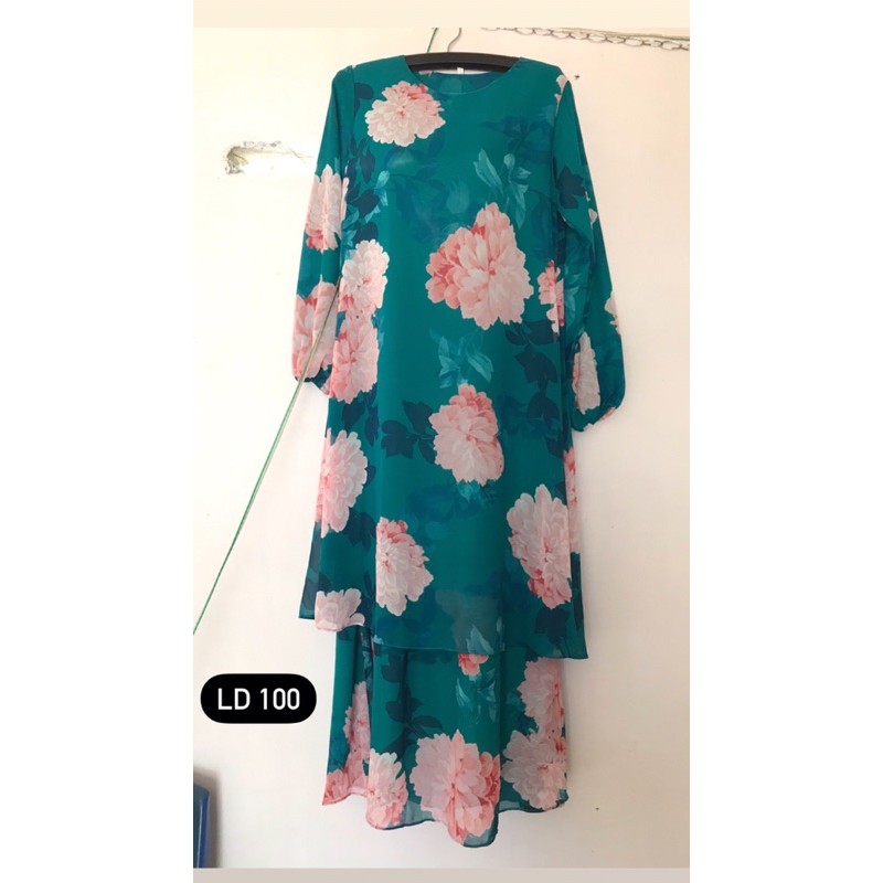 gamis malaysia sifon motif/PROMO/PROMO