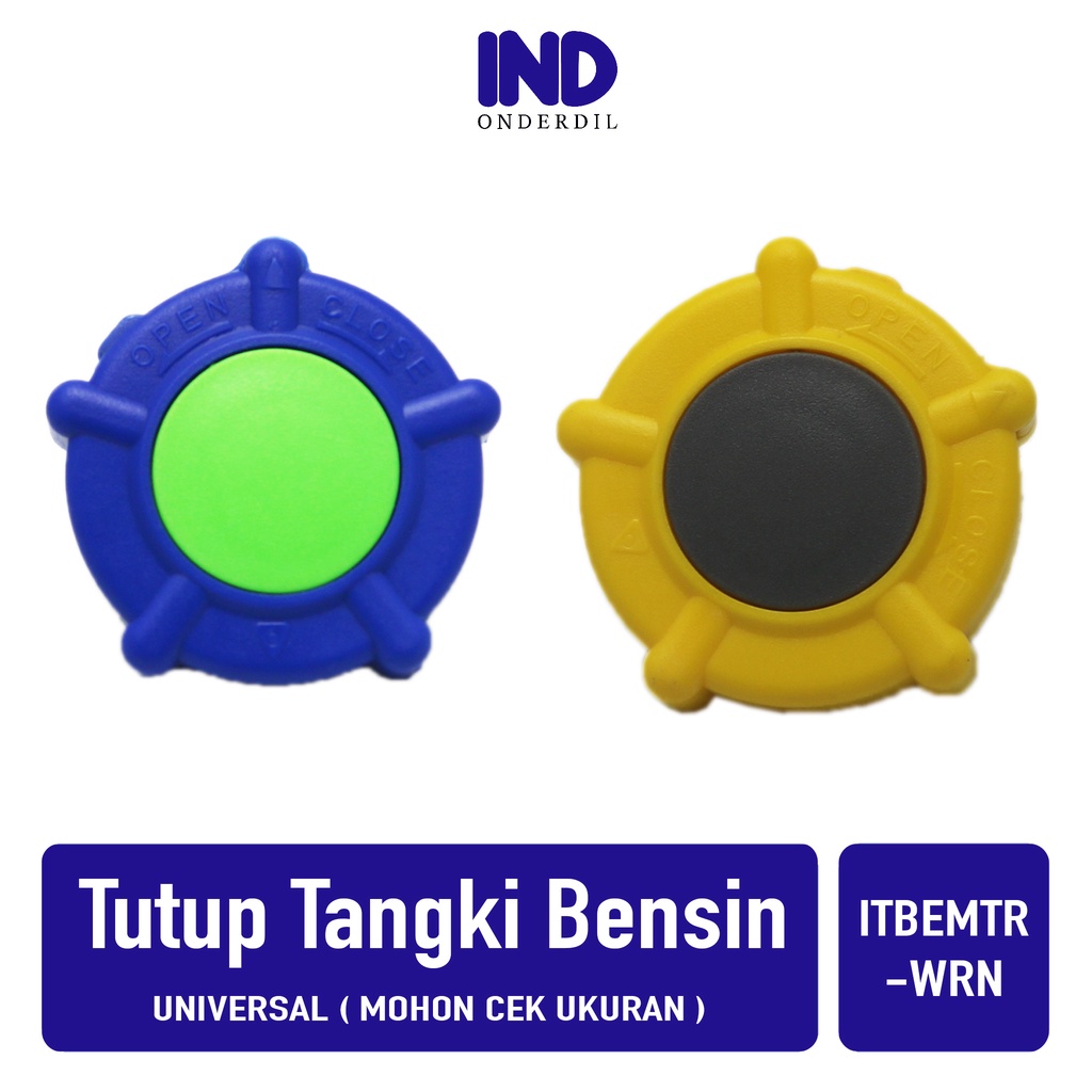 Tutup-Penutup Tangki-Tanki-Tank-Tengki-Teng Bensin Motor Universal Merah-Kuning-Oranye-Biru-Hijau