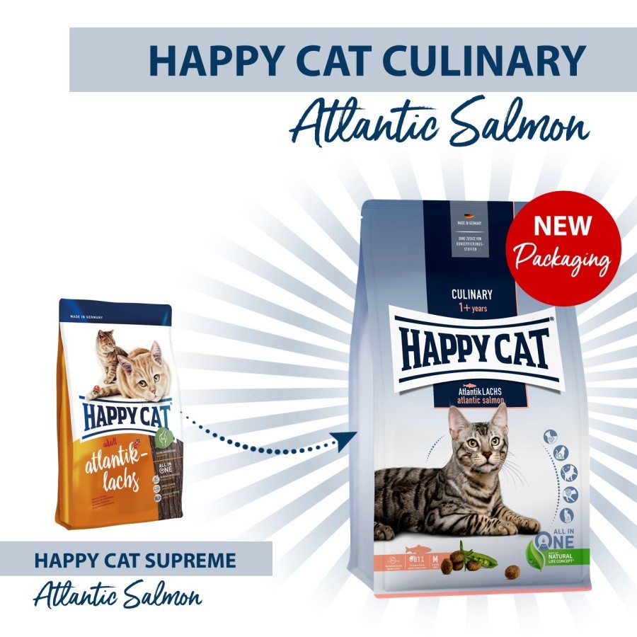 Happy Cat Culinary Atlantic Salmon Repack 500gr 500 gr Makanan Kucing