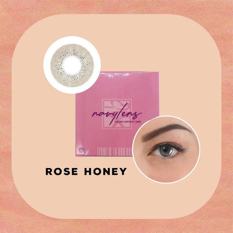 softlens warna diameter 15 water 43% Navylens Rose