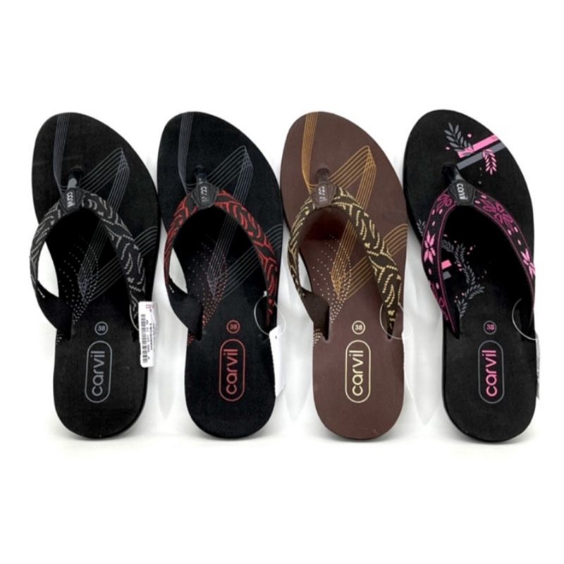 SANDAL JEPIT WANITA CARVIL 100% ORIGINAL &amp; LUBRENE WANITA