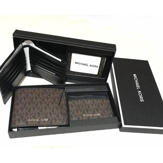 Dompet Pria Michael Kors Mk Billfold Cc Set Wallet Brown S Banjirezeki