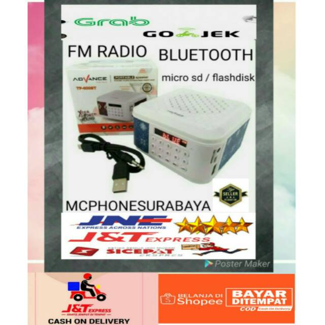 SPEAKER BLUETOOTH ADVANCE TP 600BT/TP600/TP-600BT/SPIKER BLUTUT