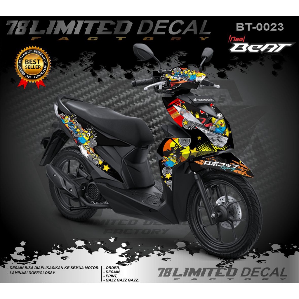 Stiker Decal Honda New Beat 2020-2022 Beat Street /Street -stiker honda beat new Beat DELUXE 023