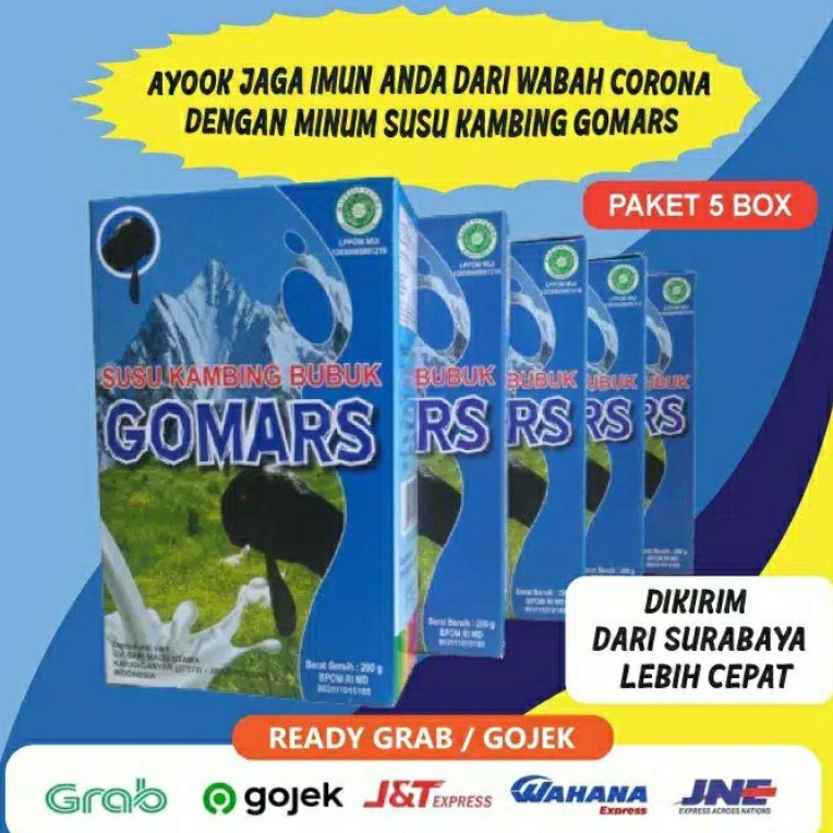 

Gomars Susu Kambing Etawa Bubuk - Paket 1 kg - Bisa Campur Varian Rasa - BPOM dan ED terbaru