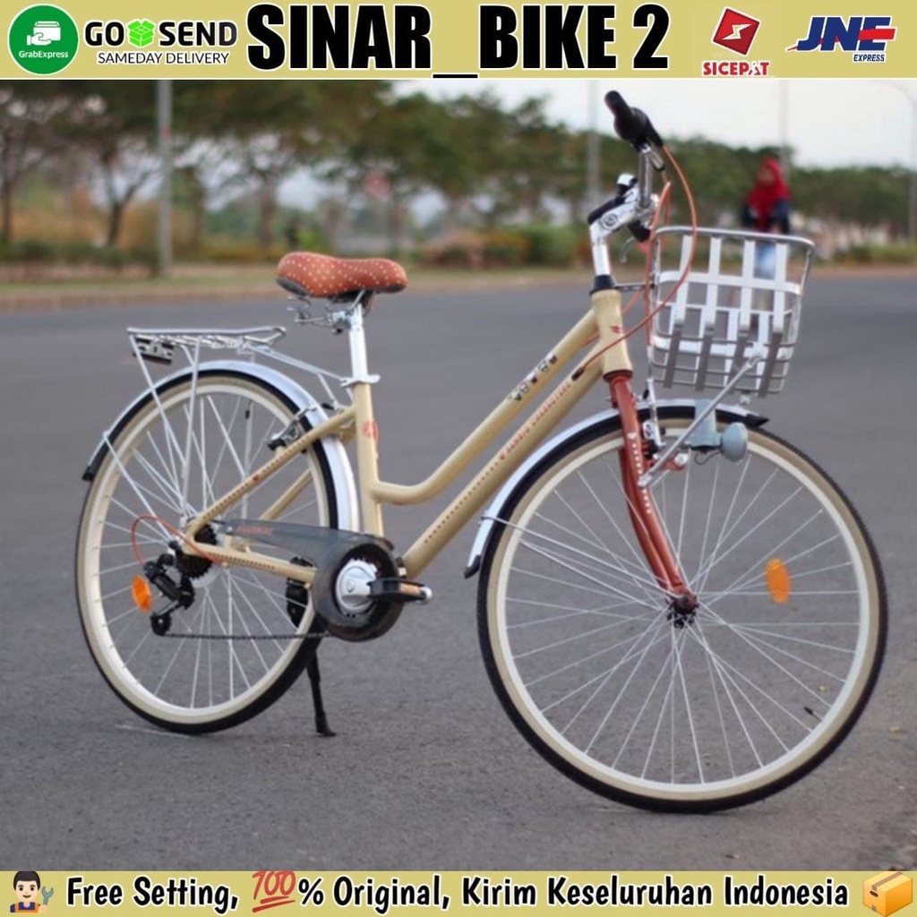 Sepeda Keranjang Dewasa 26 Inch ELEMENT Karen Sanrio 7 Speed