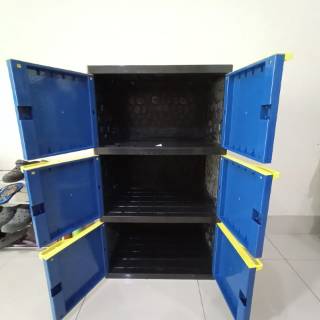  LEMARI  PLASTIK  JUMBO  MOTIF ROTAN 6 PINTU SUSUN  3  Shopee 