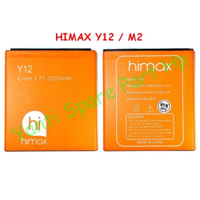 Baterai Himax Y12 M2 Orignal New