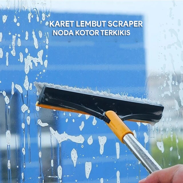 Sikat Gagang Kamar Mandi Alat Wiper Kaca Pembersih Lantai 3in1 Three Angle Untuk Membersih kan Sudut