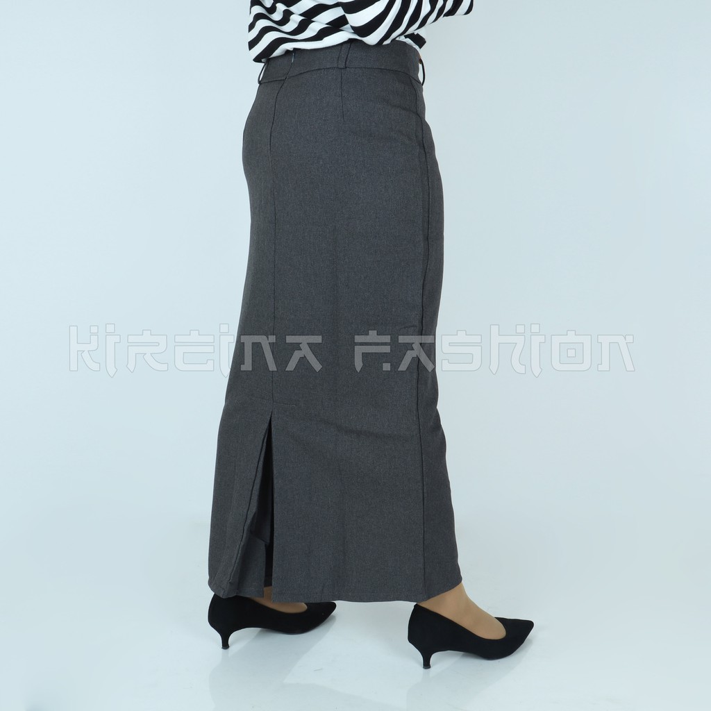 Rok Rempel Wanita Rok Span Wanita Resleting Bahan Gabardin | Kireina Fashion