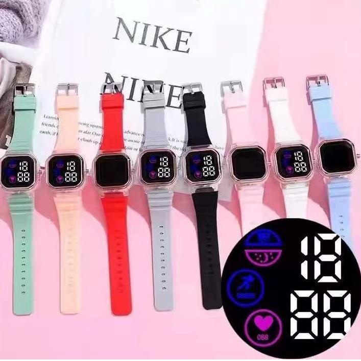 Jam Tangan Wanita Digital Segi Tampilan Layar Baru Fashion Watch LED Sprot    S1187 "BHN. 95696"
