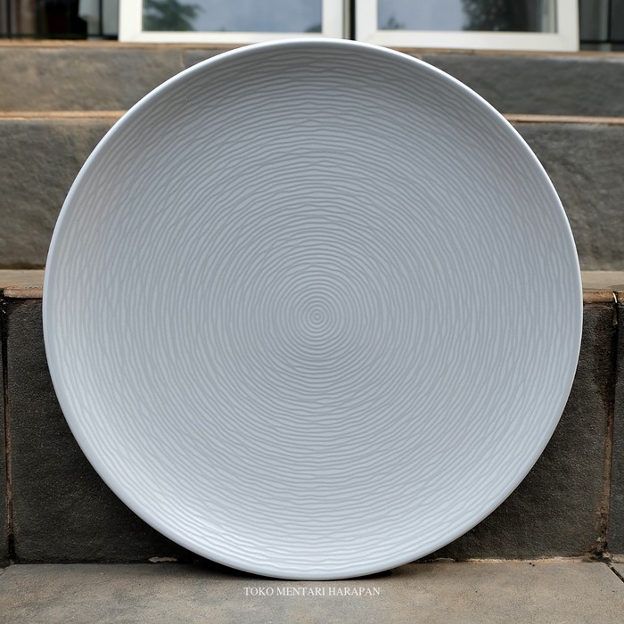 Piring Keramik Light Blue Grey / Dinner Plate Porcelain