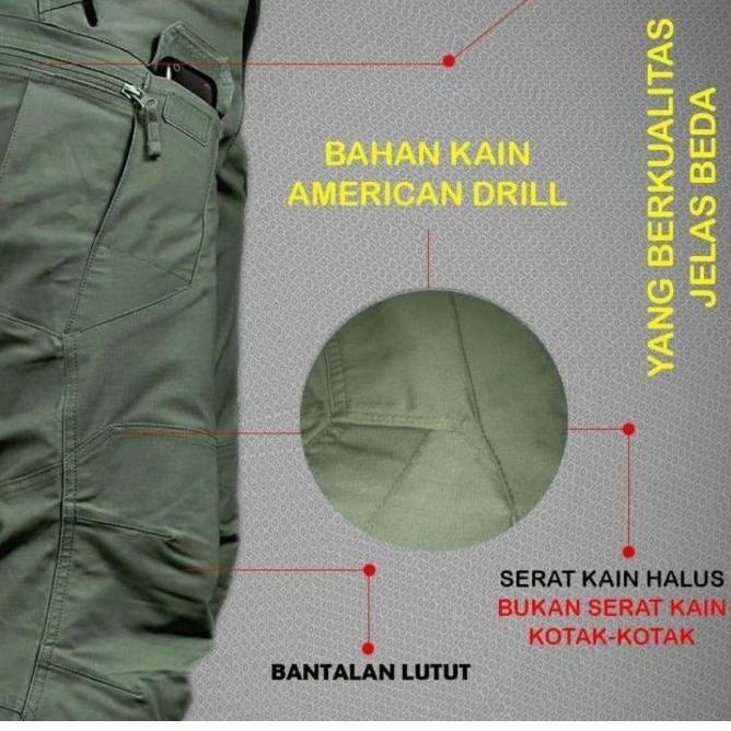 ❁ CELANA TACTICAL PANJANG PRIA KITANICA BAHAN AMERICAN DRILL PREMIUM ✹