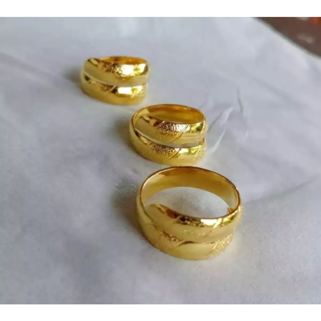 Cincin Emas Asli/Cincin Wanita Korea Titanum Anti Karat/Cincin Fashion Sederhana