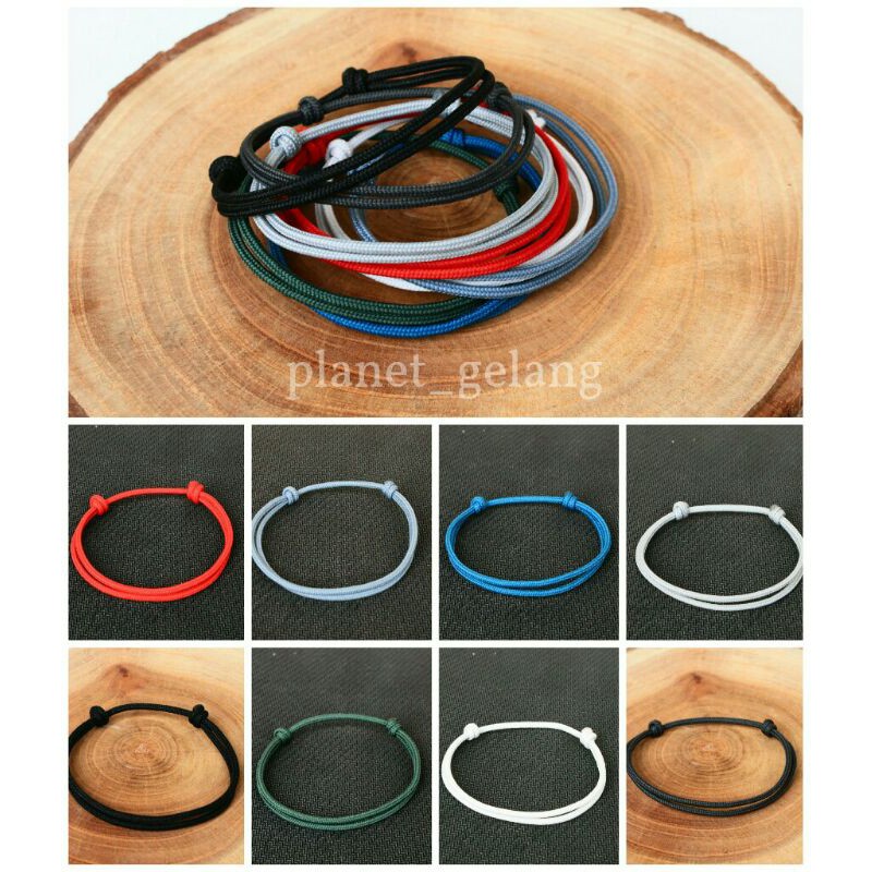 Gelang tali paracord 1,5mm pria wanita