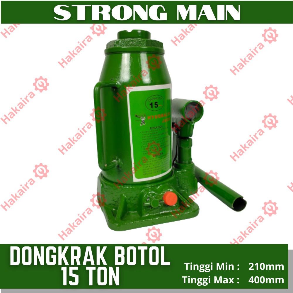 DONGKRAK BOTOL 15 TON STRONG ARM - HYDRAULIC BOTTLE JACK