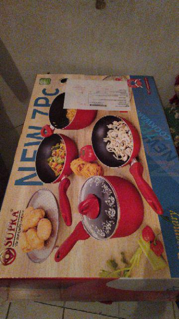 Asli Supra Panci Set 7 Pcs Plus Steamer Rosemary - Wajan Warna 7pc