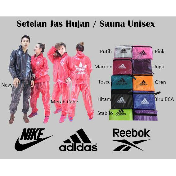 OBRAL JAS HUJAN / RAINCOAT / JAKET HUJAN ADIDAS - stabilo
