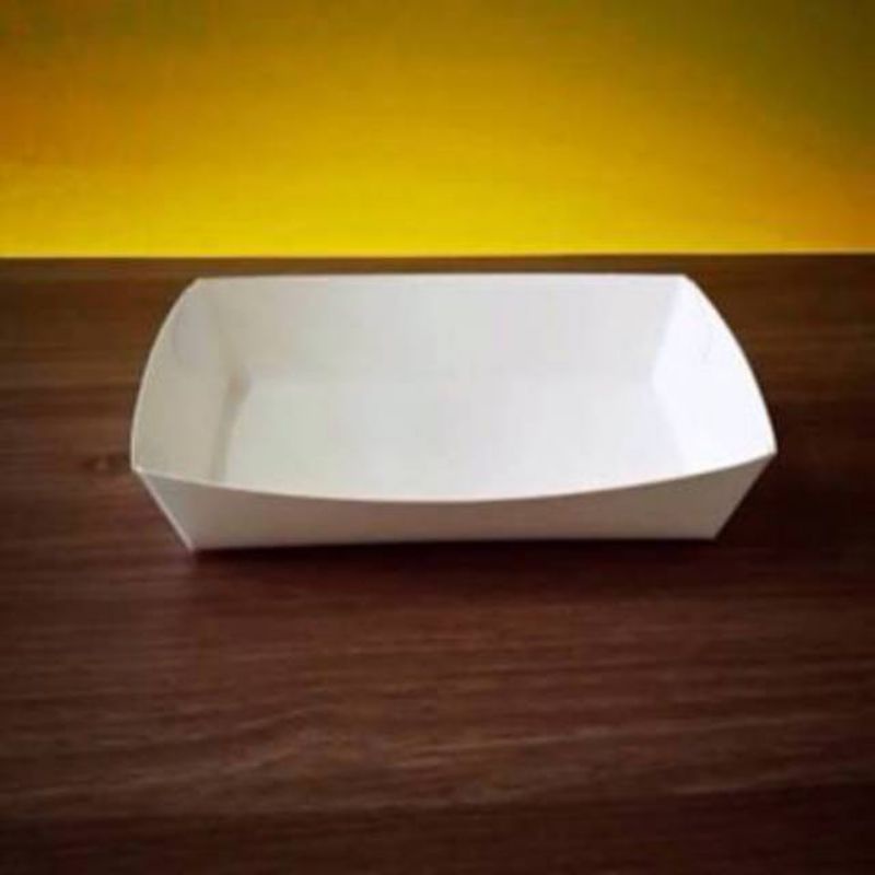 LPD (ISI 50 PCS) paper tray bento tanpa tutup/lunch box kertas/ food container