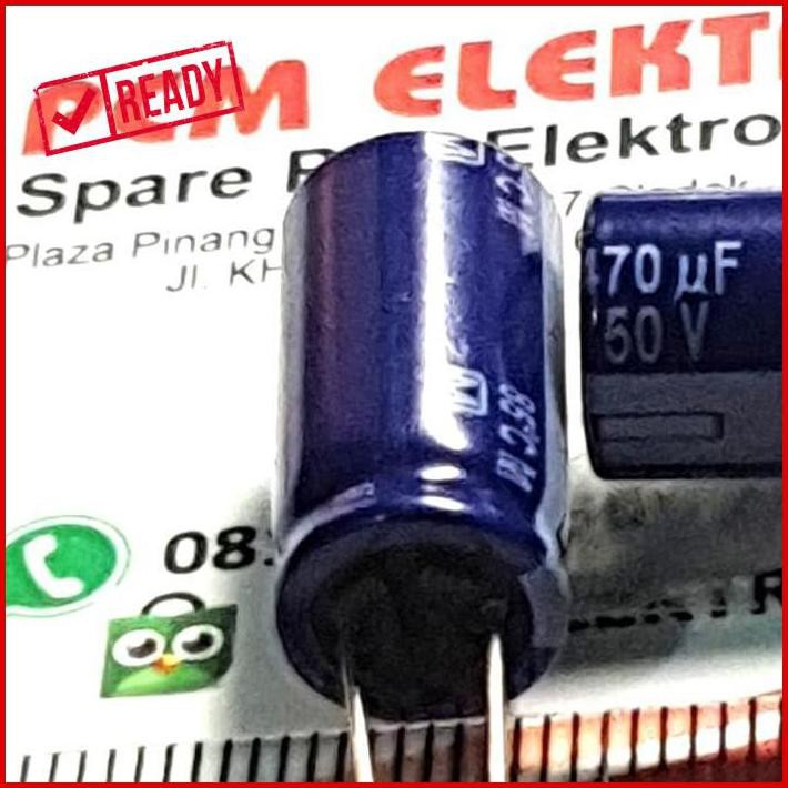 Elco Panasonic 470Uf 50V 470 Mikro 50Volt Original Pcmel29 Dijamin