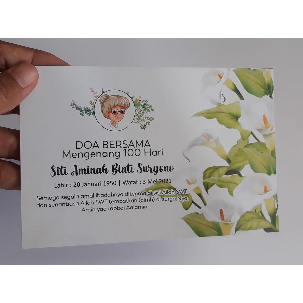 Jual Stiker Label Kartu Peringatan / Mengenang Orang Meninggal