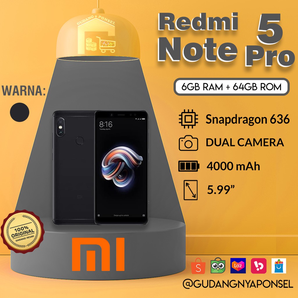 [100% RESMI] REDMI NOTE 5 PRO — 6GB/64GB (XIAOMI)