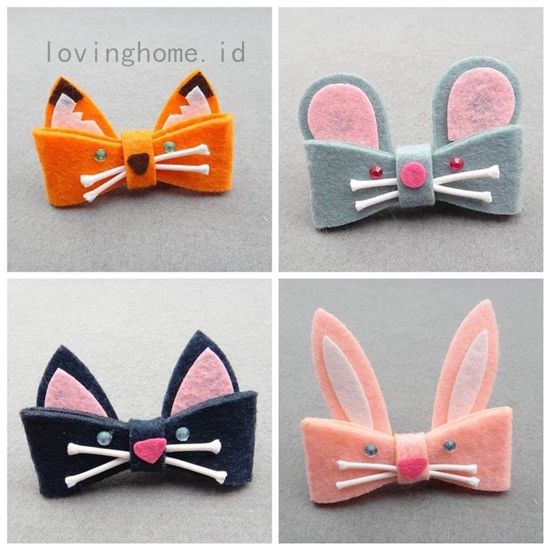 Jepit Rambut Model Kartun Hewan Rubah Kucing Kelinci Untuk