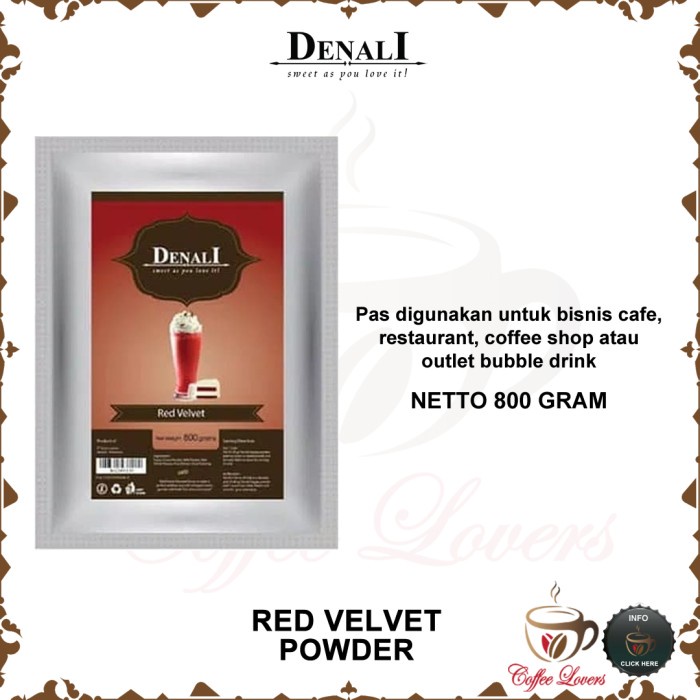 

DENALI FRAPPE POWDER RED VELVET POWDER MINUMAN BUBUK RASA RED VELVET