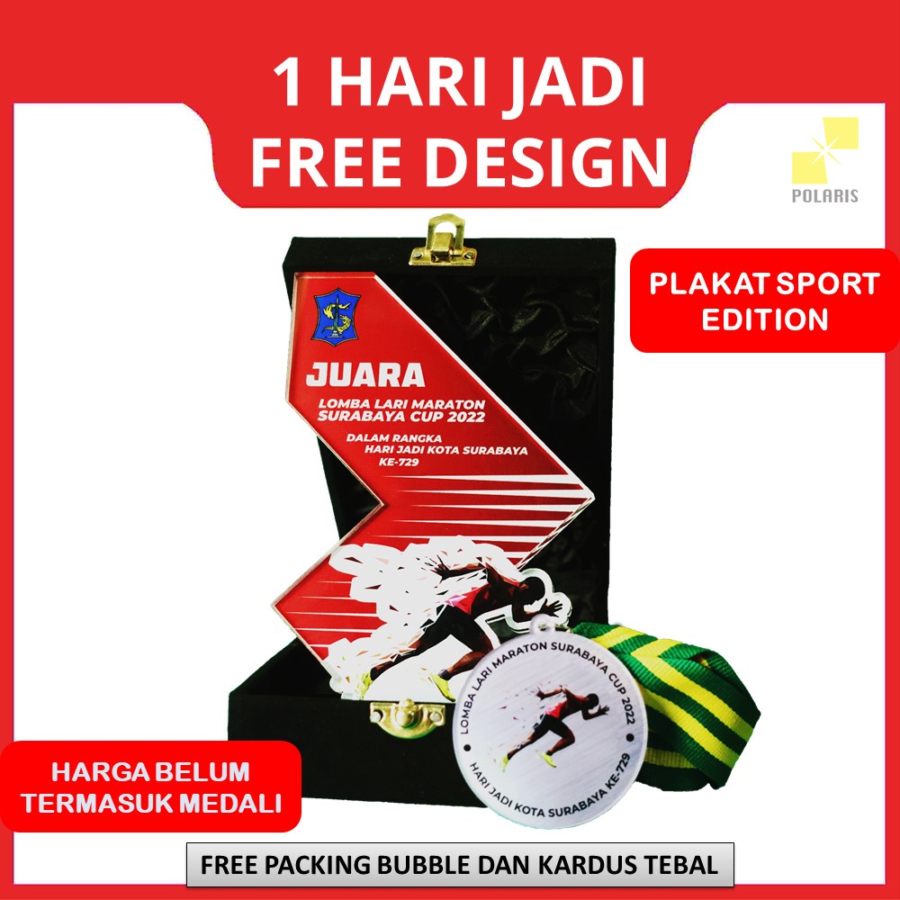 PLAKAT SPORT EDITION THROPHY ACRYLIC KEJUARAAN OLAHRAGA -CUSTOM PIALA AKRILIK PIAGAM LOMBA PENGHARGAAN JUARA E-SPORT